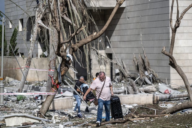 Aftermath of the Iranian missile strike in Petah Tikva 