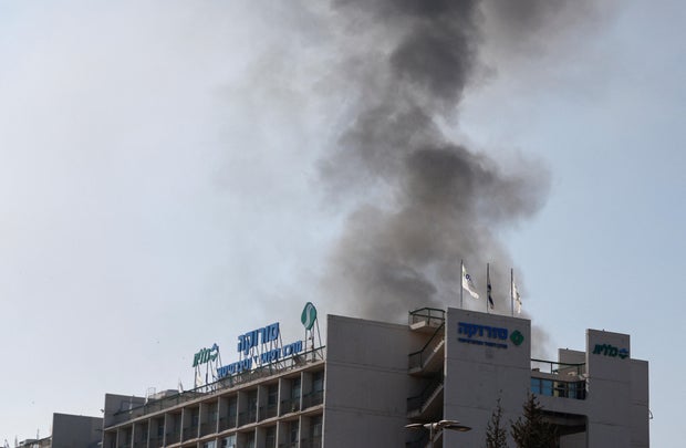 Aftermath of a strike from Iran on Israel, in Be'er Sheva 