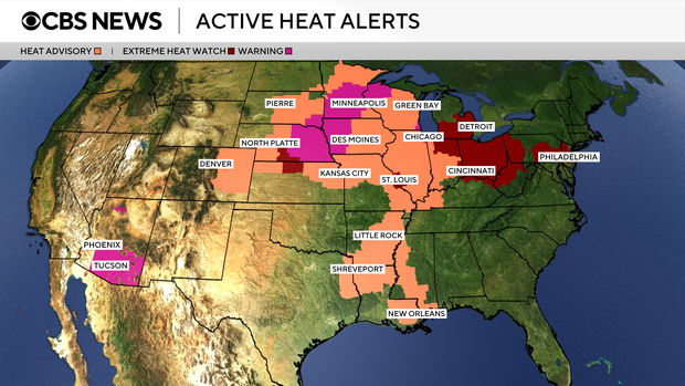 Heat alerts map 